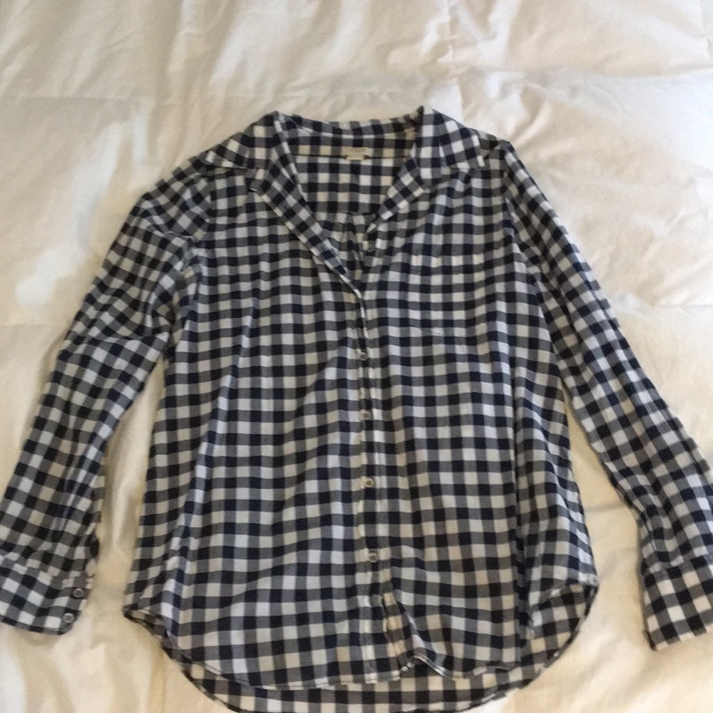 J. Crew Classic Fit Gingham Boy Shirt - S